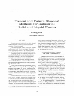 Present and Future Disposal Methods for Industrial Solid and Liquid