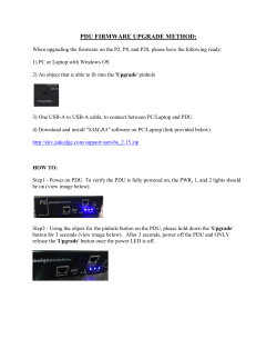 pdu firmware upgrade method