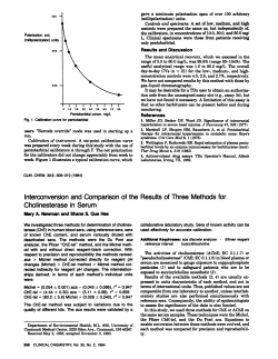 Interconversion and Comparison of the Results