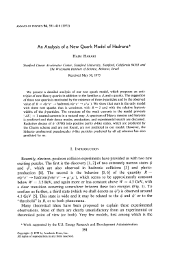 An Analysis of a New Quark Model of Hadrons