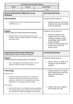 A Tribute to the Mt Erebus Disaster