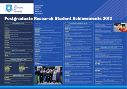 PGR Student Achievements 2012