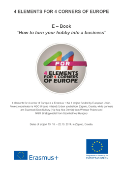 4 ELEMENTS FOR 4 CORNERS OF EUROPE E &ndash; Book ˝How to turn