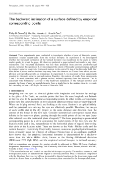 The backward inclination of a surface defined by