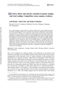 Context effects and selective attention in picture naming and word