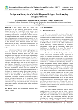 Design and Analysis of a Multi Fingered Gripper for