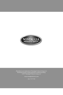 All products are trademarks of Nostalgia Products