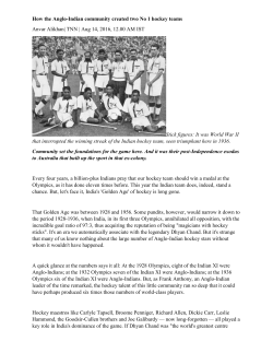 How the Anglo-Indian community created two No 1 hockey