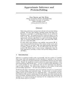 Approximate Inference and Protein-Folding