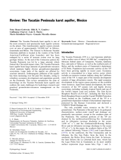 Review: The Yucat&aacute;n Peninsula karst aquifer, Mexico