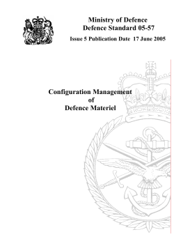 Configuration Management of Defence Materiel
