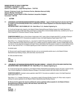 Minutes 10/11/2012 - the Town of Dennis