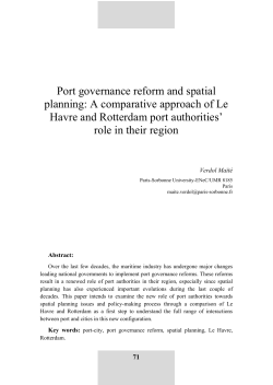 Port governance reform and spatial planning: A comparative