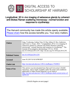 Longitudinal, 3D in vivo imaging of sebaceous glands by coherent
