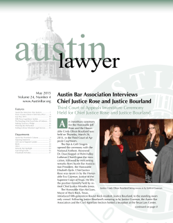 Austin Bar Association Interviews Chief Justice Rose and Justice