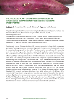CULTIVAR AND PLANT ORGAN TYPE DIFFERENCES IN