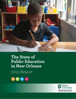 The State of Public Education in New Orleans