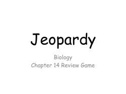 Biology Chapter 14 Review Game