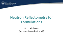 Neutron Reflectometry for Formulations