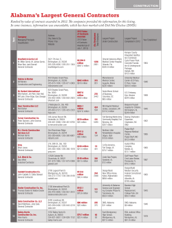 Alabama`s Largest General Contractors