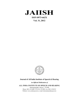 JAIISH. Vol. 31