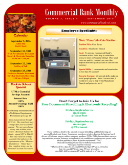September 2016 - Commercial Bank