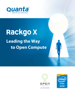 Quanta Rackgo X Datasheet