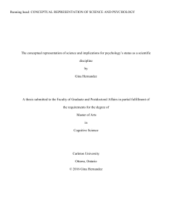 Running head: CONCEPTUAL REPRESENTATION OF SCIENCE