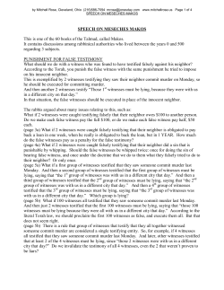 Speech on Meseches Makos