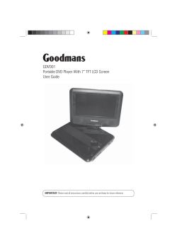 GDVD01 Portable DVD Player With 7&rdquo; TFT LCD