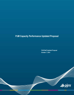 PJM Capacity Performance Updated Proposal