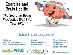 Exercise and Brain Health