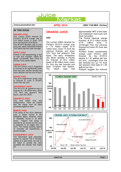 The international juice industry (April 2014)