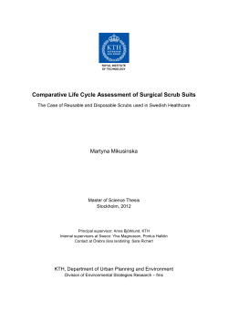Comparative Life Cycle Assessment of Surgical Scrub Suits