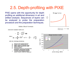 2.5. Depth-profiling with PIXE