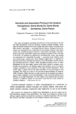 Semantic and associative priming in the cerebral hemispheres