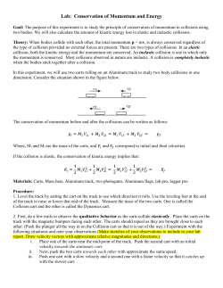 Lab: Conservation of Momentum and Energy