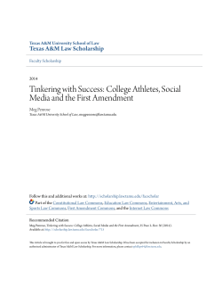 College Athletes, Social Media and the First Amendment