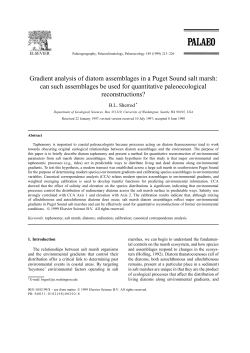 Gradient analysis of diatom assemblages in a Puget Sound salt marsh