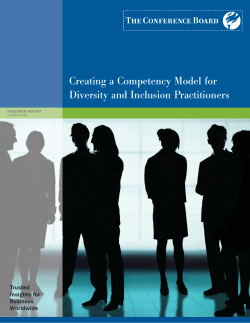Creating a Competency Model for Diversity and Inclusion Practitioners