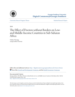 The Effect of Doctors without Borders on Low