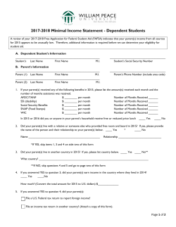 2017-2018 Minimal Income Statement