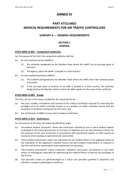 ATCO medical requirements - Civil Aviation Authority