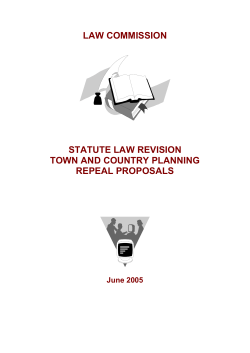 Town and Country Planning SLR Consultation