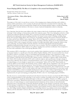 (tDCS): The Rise of a Loophole to Get around Anti-Doping