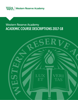 Academic Course Descriptions 2017&ndash;18