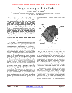 Design and Analysis of Disc Brake