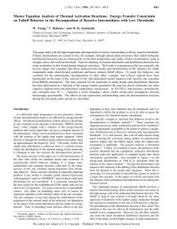Master Equation Analysis of Thermal Activation Reactions: Energy