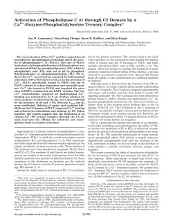 Activation of Phospholipase C 1 through C2 Domain by a Ca2