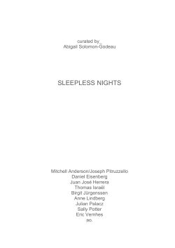 Abigail Solomon-Godeau, Sleepless Nights